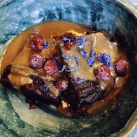 Sweet potato ‘chocolate’ brownies  at Winners Vegan Restaurant in Athens