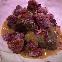 Brownie for dessert  at Winners Vegan Restaurant in Athens