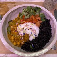 Light and refreshing curry at Winners Vegan Restaurant in Athens