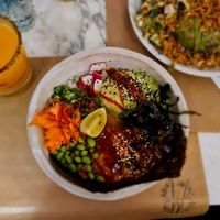 Watermelon Sushi Bowl at Winners Vegan Restaurant in Athens