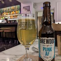 The non alcoholic beer "Punk AF" at Winners Vegan Restaurant in Athens