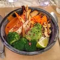 Amazing savoury goodness with home made tofu and 50g protein at Winners Vegan Restaurant in Athens