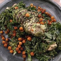 Kale tahini salad at Winners Vegan Restaurant in Athens