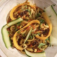 Noodles  at Winners Vegan Restaurant in Athens