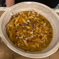 Pumpkin pasta at Winners Vegan Restaurant in Athens