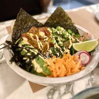 Watermelon poke bowl  at Winners Vegan Restaurant in Athens