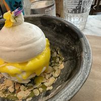 Lemon Pavlova  at Winners Vegan Restaurant in Athens