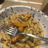 Pumpkin pasta  at Winners Vegan Restaurant in Athens