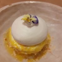 Delicious lemon pavlova.  at Winners Vegan Restaurant in Athens