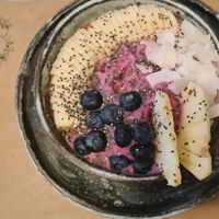 Red dragon bowl at Winners Vegan Restaurant in Athens