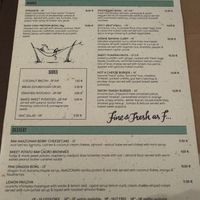 Food Menu 2/2 at Winners Vegan Restaurant in Athens