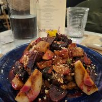 Winter warm salad (from the xmas menu) at Winners Vegan Restaurant in Athens