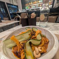 Noodle curry at Winners Vegan Restaurant in Athens