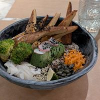 High protein bowl at Winners Vegan Restaurant in Athens