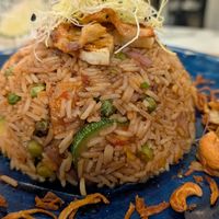 Indonesian bowl at Winners Vegan Restaurant in Athens