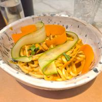 peanatbatter udon at Winners Vegan Restaurant in Athens