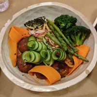 Meatballs at Winners Vegan Restaurant in Athens