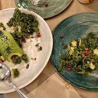 Kale tahini salad  at Winners Vegan Restaurant in Athens