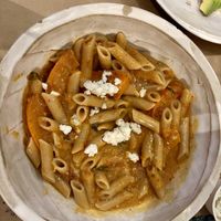 Pumpkin pasta   at Winners Vegan Restaurant in Athens