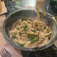 Miso noodles could had come with more mushrooms   at Winners Vegan Restaurant in Athens