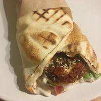 Spicy falafel wrap  at To Revithi Falafel Bar in Athens