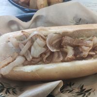 Rocky hotdog at El Jardi in Mataro