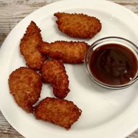 Heura nuggets at El Jardi in Mataro