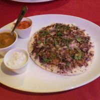Onion uthappam, like a fat dosa at Coconut Lagoon in York