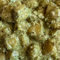 Gnocchi with basil pesto  at Al Corner in Venice