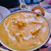 vegetable korma curry (vegetarian) at Curry Palace and Tandoor in Bruges