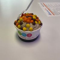 Salt Carmel with Reese pieces  at 212 Ice Cream Studio - Williams Field Rd in Gilbert