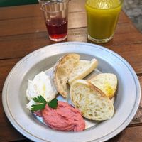 Houmous appetiser, served as the starter part of the Saturday meal deal at Pratada  in Sao Paulo