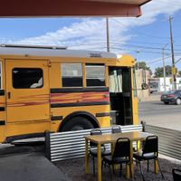Outside seating by the BUS at La Chaiteria in Tucson