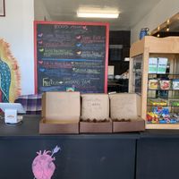 Menu and sweet treats at La Chaiteria in Tucson