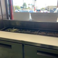 Salsa bar at La Chaiteria in Tucson