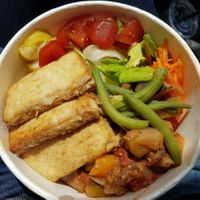 Tofu Steak (Wednesday's dish of the day). at Matcha Café in Dakar