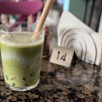Soy Matcha latte bubble tea 🧋   at Matcha Café in Dakar