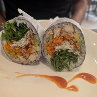 Sushi burrito with tofu at Matcha Café in Dakar