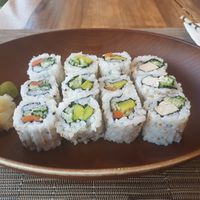Sushi: avocado, tofu, cucumber, carot. at Matcha Café in Dakar