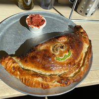 Vegan calzone  at Moonlight Pizza & Brewpub in Salida
