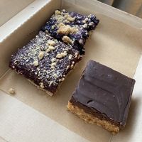 Blueberry, raspberry, and peanut butter chocolate bars  at Positively 3rd Street Bakery in Duluth