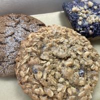 Vegan ginger cookie, banana oatmeal and a blueberry bar  at Positively 3rd Street Bakery in Duluth