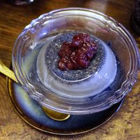Black sesame pudding at Itadakizen Paris in Paris