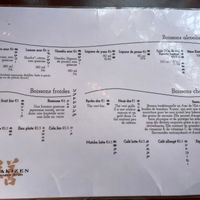 The drinks menu. at Itadakizen Paris in Paris