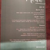 Le menu des plats at Itadakizen Paris in Paris