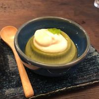 Matcha panna cotta - so good so right at Itadakizen Paris in Paris