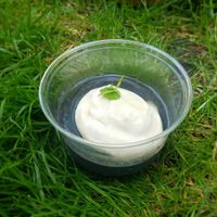 Panna cotta au sesame noir / black sesame panna cotta :) at Itadakizen Paris in Paris