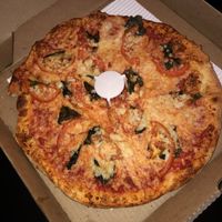 Vegan margherita pizza, made with Follow Your Heart mozzarella cheese. at Venezia's in Gilbert