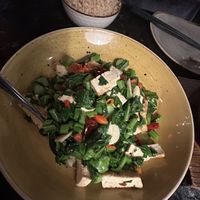 Mustard greens with added tofu  at Sumiao Hunan Kitchen in Cambridge