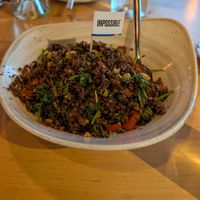 Impossible beef on fire at Sumiao Hunan Kitchen in Cambridge